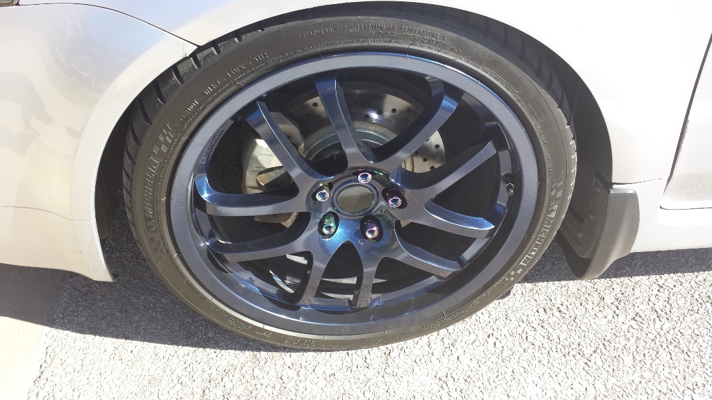 photo 1 Acura TL custom wheels Rays G35 Stocks 19x8.5, ET +33, tire size 245/35 R19. x ET