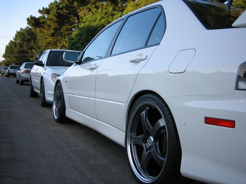 photo 2 Mitsubishi Lancer Evolution custom wheels Rays G-Games 19x8.5, ET +25, tire size X R19. x ET 