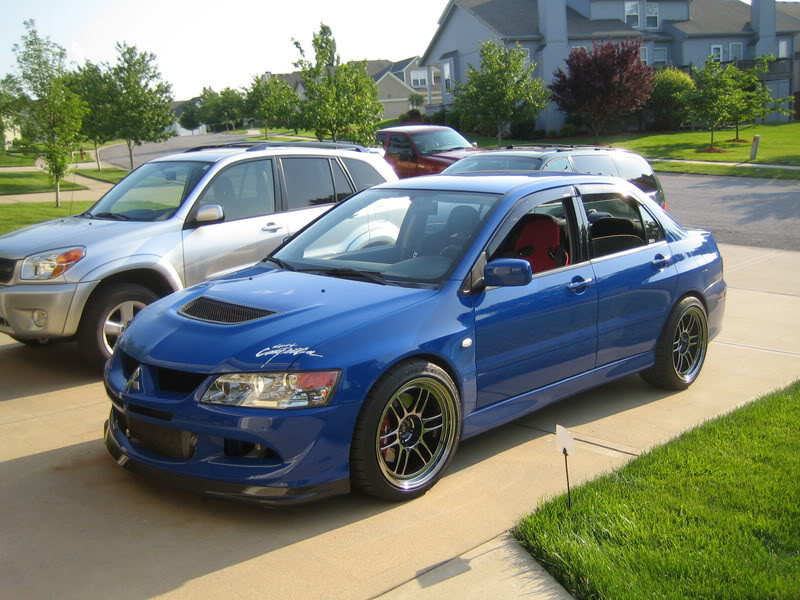 photo 1 Mitsubishi Lancer Evolution custom wheels Enkei RPF1 18x9.5, ET +15, tire size X R18. x ET 