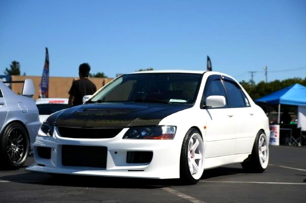photo 1 Mitsubishi Lancer Evolution custom wheels Volk TE37 18x10.5, ET +15, tire size X R18. x ET