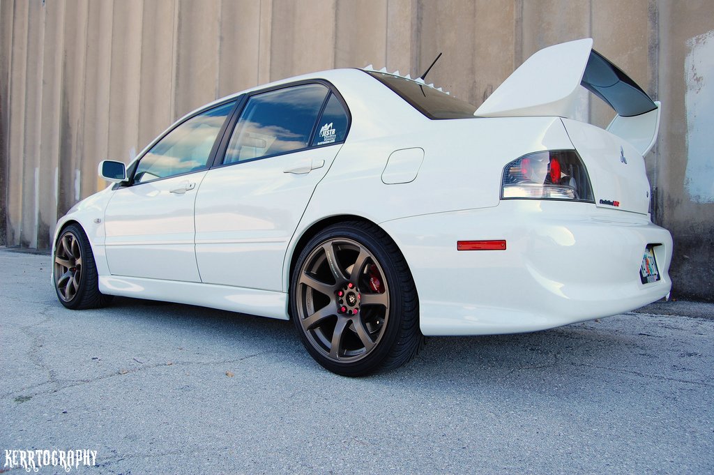photo 1 Mitsubishi Lancer Evolution custom wheels Work XT-7 18x9.5, ET +20, tire size X R18. 18x9.5 ET+30