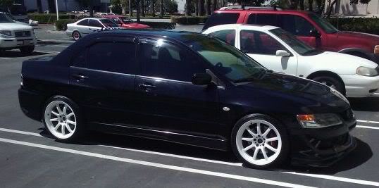 photo 1 Mitsubishi Lancer Evolution custom wheels 18x9.5, ET +12, tire size 245/40 R18. x ET