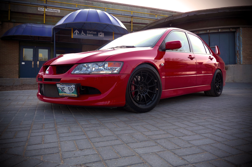 photo 1 Mitsubishi Lancer Evolution custom wheels Enkei NT03 18x9.5, ET +12, tire size X R18. 18x9.5 ET+20 