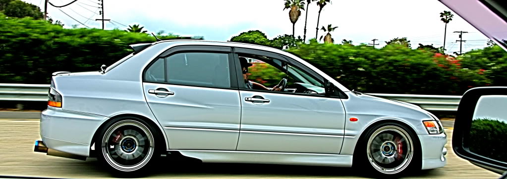 photo 1 Mitsubishi Lancer Evolution custom wheels Enkei RPF1 18x9.5, ET +15, tire size 235/40 R18. x ET