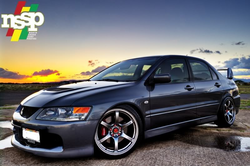 photo 1 Mitsubishi Lancer Evolution custom wheels   18x9.5, ET +2, tire size 255/40 R18. 18x9.5 ET+7 