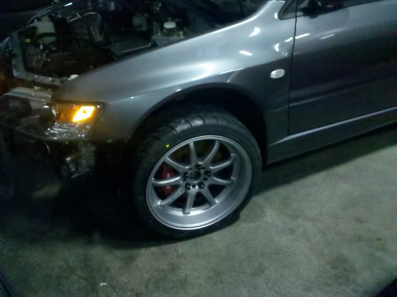 photo 2 Mitsubishi Lancer Evolution custom wheels Work  XD9 18x10.0, ET +38, tire size 265/35 R18. x ET 