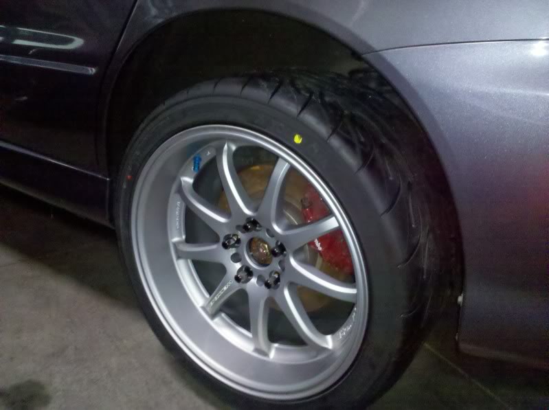 photo 1 Mitsubishi Lancer Evolution custom wheels Work  XD9 18x10.0, ET +38, tire size 265/35 R18. x ET 