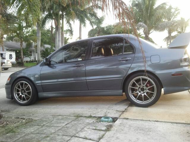 photo 2 Mitsubishi Lancer Evolution custom wheels Weds Sport TC105N 18x9.5, ET +35, tire size 275/35 R18. x ET 