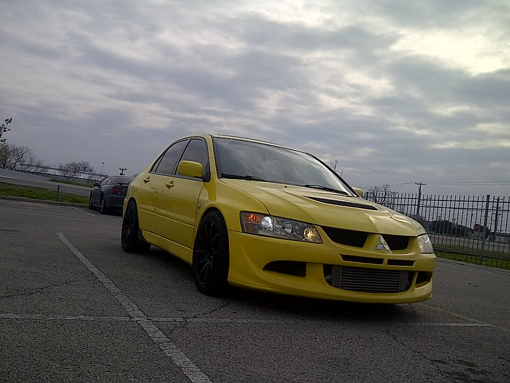 photo 1 Mitsubishi Lancer Evolution custom wheels Yamaha Black 18x9.0, ET +25, tire size 265/35 R18. x ET 