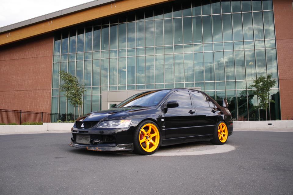 photo 1 Mitsubishi Lancer Evolution custom wheels Gram Light 57D 18x9.5, ET +22, tire size 255/35 R18. x ET