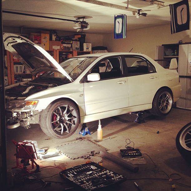 photo 1 Mitsubishi Lancer Evolution custom wheels WedSport SA55M 18x10.0, ET +36, tire size 275/35 R18. x ET