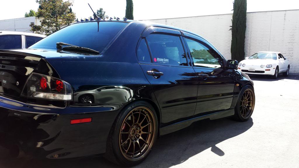 photo 1 Mitsubishi Lancer Evolution custom wheels Enkei NT03 18x9.5, ET +27, tire size X R18. x ET 