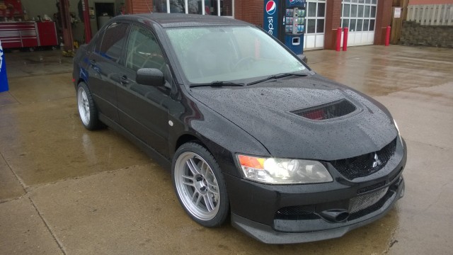 photo 1 Mitsubishi Lancer Evolution custom wheels Enkei RPF1 18x9.5, ET +15, tire size 255/35 R18. x ET