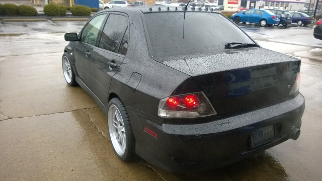 photo 2 Mitsubishi Lancer Evolution custom wheels Enkei RPF1 18x9.5, ET +15, tire size 255/35 R18. x ET