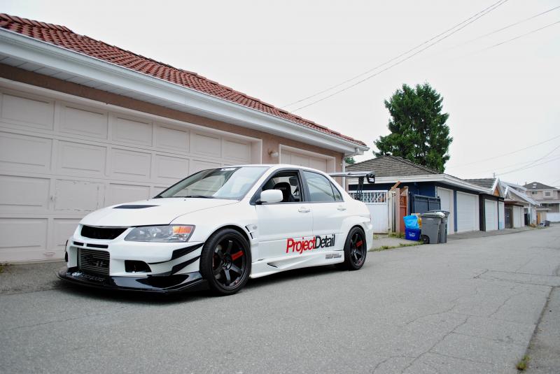 photo 2 Mitsubishi Lancer Evolution custom wheels Diamond Black TE37SL 18x10.5, ET +25, tire size 295/30 R18. 18x10.5 ET+15