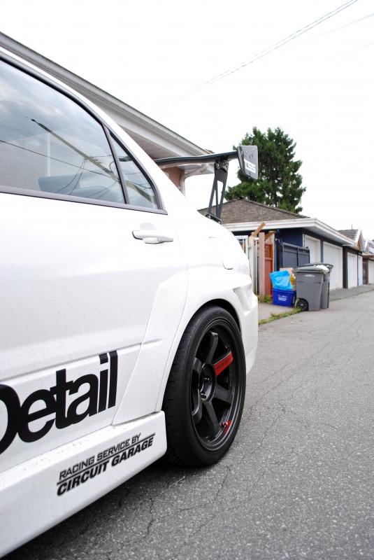 photo 1 Mitsubishi Lancer Evolution custom wheels Diamond Black TE37SL 18x10.5, ET +25, tire size 295/30 R18. 18x10.5 ET+15