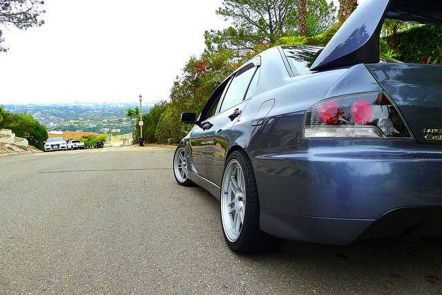 photo 3 Mitsubishi Lancer Evolution custom wheels Enkei  RPF1 18x9.5, ET +15, tire size 255/35 R18. x ET 