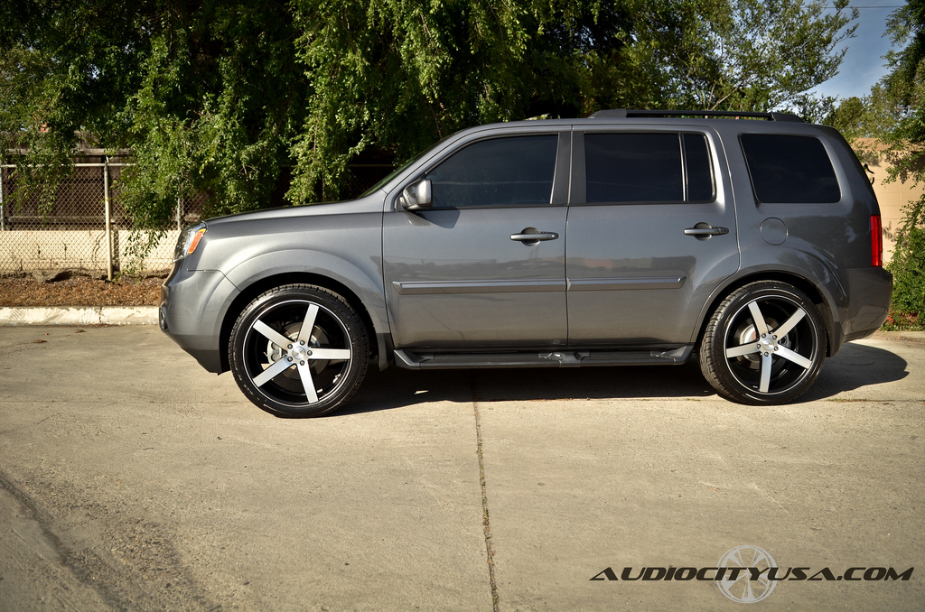 Honda Pilot Custom Wheels Vossen Vvs Cv3 22x90 Et Tire Size 26540