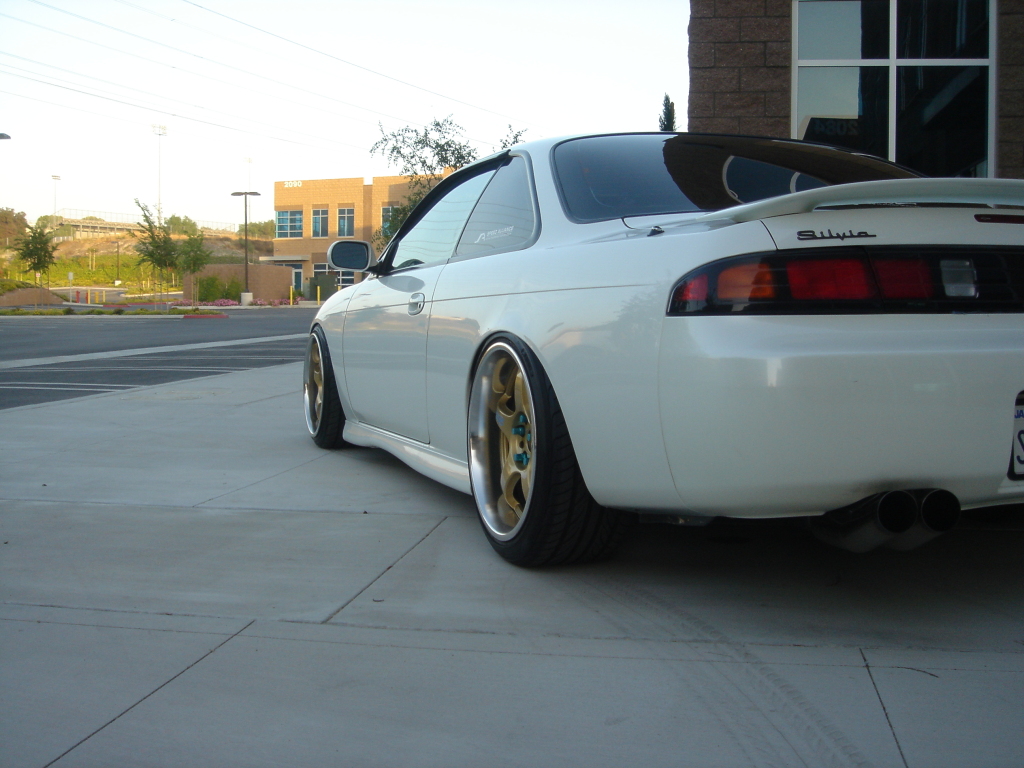 photo 8 Nissan S14 custom wheels Rays Engineering Gram Lights 57Pro 17x10.0, ET +5, tire size 225/35 R17. 18x10.0 ET+14 225/40 R18