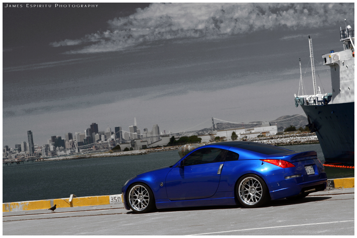 photo 1 Nissan 350Z custom wheels Rays Engineering Volk Racing SF Winning 19x9.5, ET +19, tire size 255/30 R19. 19x10.5 ET+17 295/30 R19