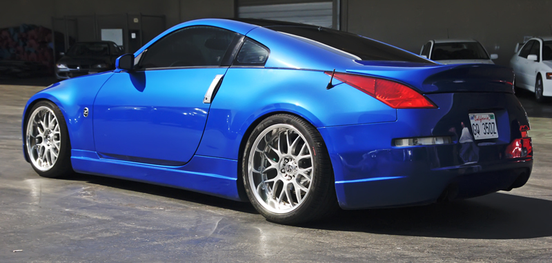 photo 4 Nissan 350Z custom wheels Rays Engineering Volk Racing SF Winning 19x9.5, ET +19, tire size 255/30 R19. 19x10.5 ET+17 295/30 R19