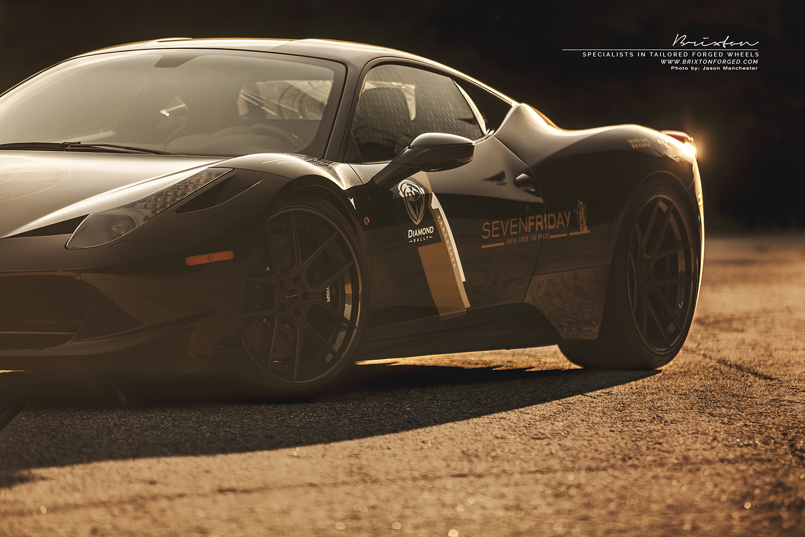 photo 2 Ferrari 458 Italia custom wheels Brixton Forged CM5 Targa 21x9.5, ET , tire size X R21. 22x12.0 ET 