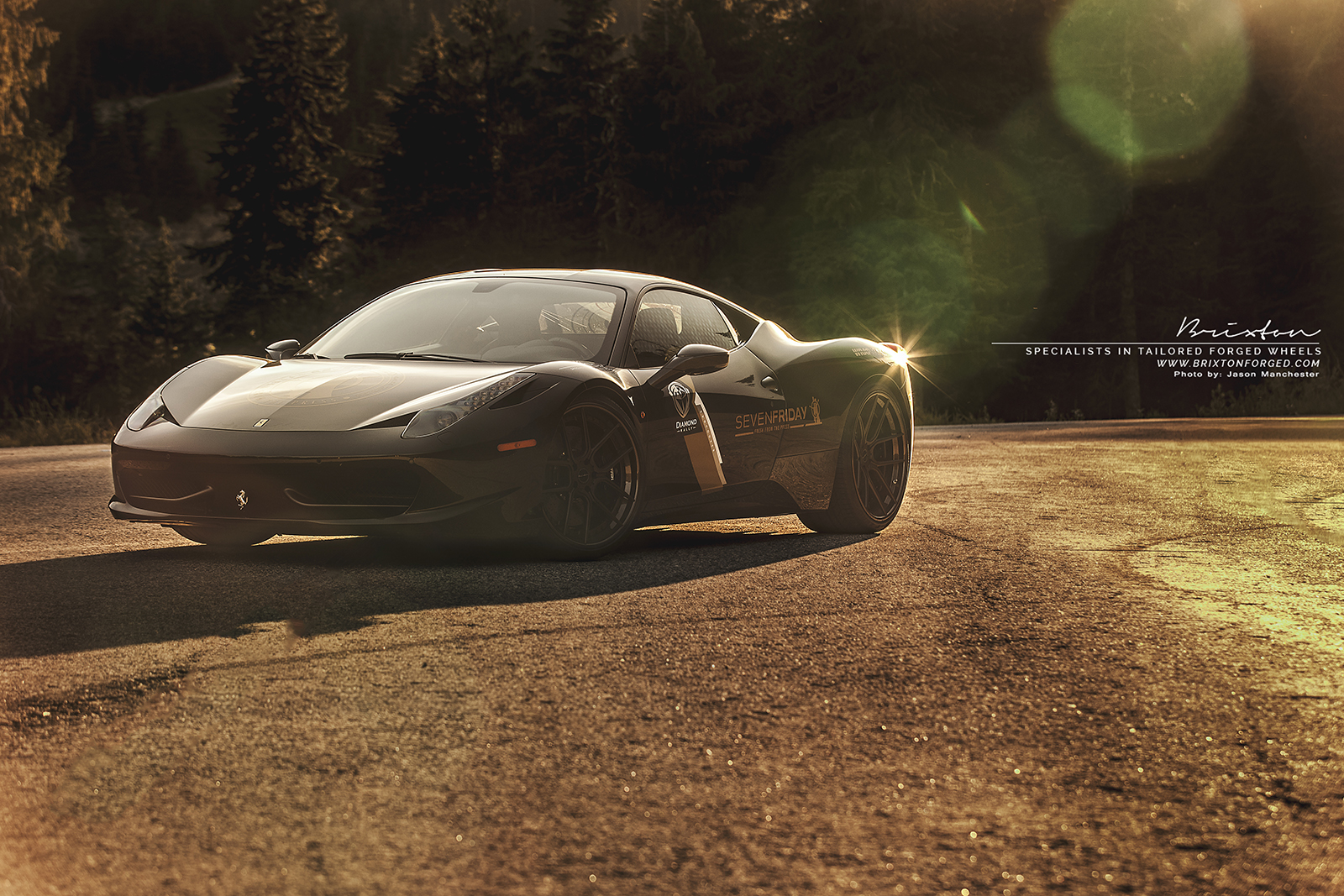 photo 3 Ferrari 458 Italia custom wheels Brixton Forged CM5 Targa 21x9.5, ET , tire size X R21. 22x12.0 ET 