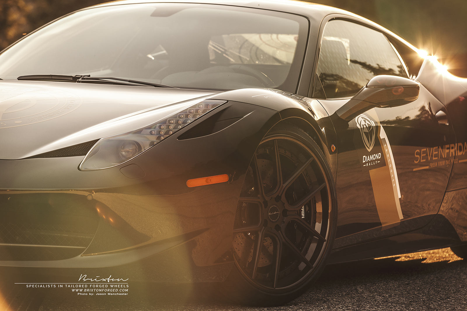 photo 4 Ferrari 458 Italia custom wheels Brixton Forged CM5 Targa 21x9.5, ET , tire size X R21. 22x12.0 ET 