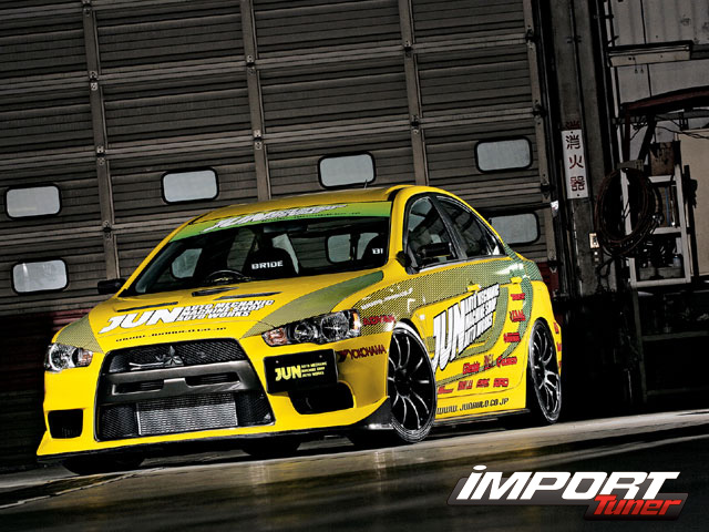 photo 1 Mitsubishi Lancer Evolution custom wheels Advan RZ 19x10.0, ET +35, tire size 265/30 R19. x ET