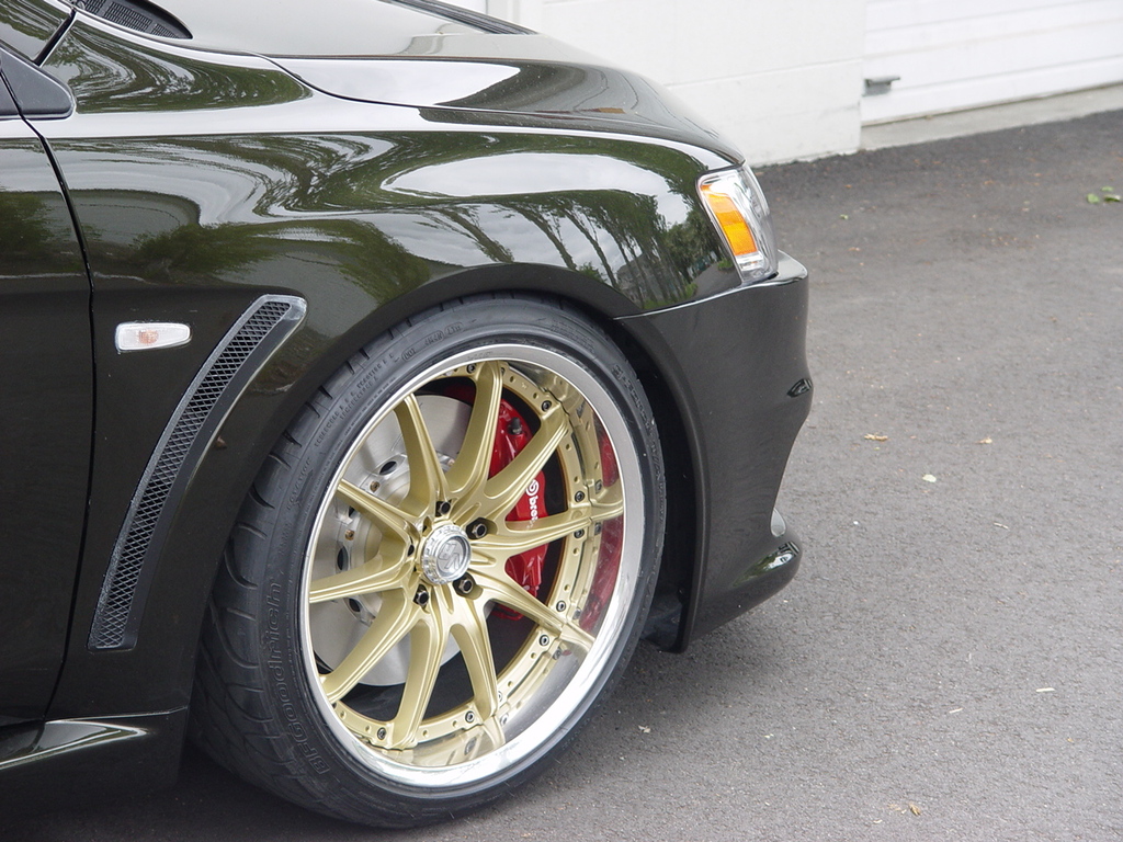 photo 10 Mitsubishi Lancer Evolution custom wheels Rays Engineering Volk Racing GT-F 19x9.5, ET +17, tire size 245/35 R19. x ET