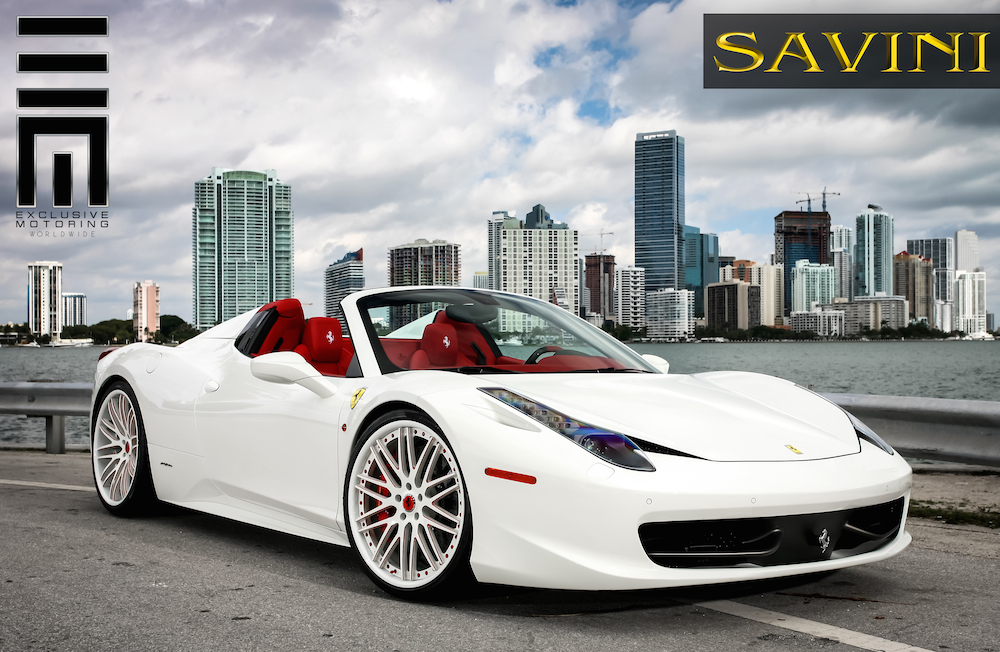 photo 2 Ferrari 458 Spider custom wheels Savini Forged SV25-C 21x9.0, ET , tire size 255/30 R21. 22x12.0 ET 335/25 R22