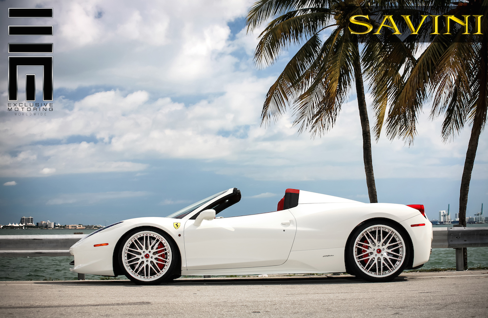 photo 5 Ferrari 458 Spider custom wheels Savini Forged SV25-C 21x9.0, ET , tire size 255/30 R21. 22x12.0 ET 335/25 R22