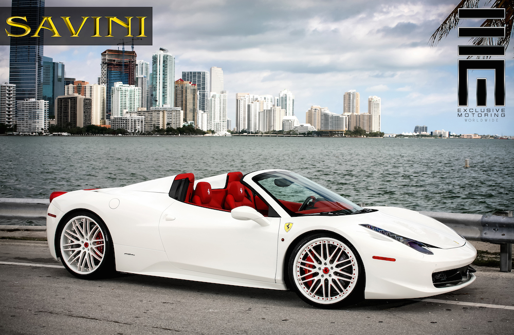 photo 6 Ferrari 458 Spider custom wheels Savini Forged SV25-C 21x9.0, ET , tire size 255/30 R21. 22x12.0 ET 335/25 R22