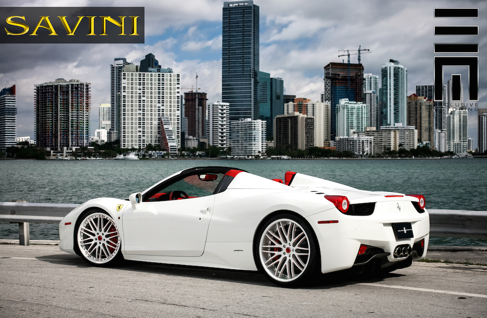 photo 7 Ferrari 458 Spider custom wheels Savini Forged SV25-C 21x9.0, ET , tire size 255/30 R21. 22x12.0 ET 335/25 R22