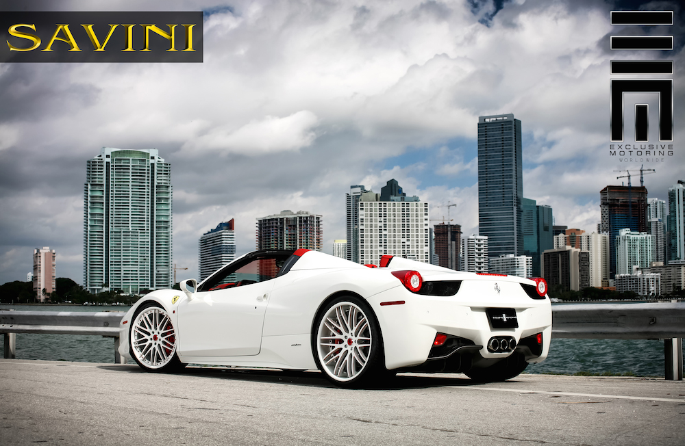 photo 8 Ferrari 458 Spider custom wheels Savini Forged SV25-C 21x9.0, ET , tire size 255/30 R21. 22x12.0 ET 335/25 R22