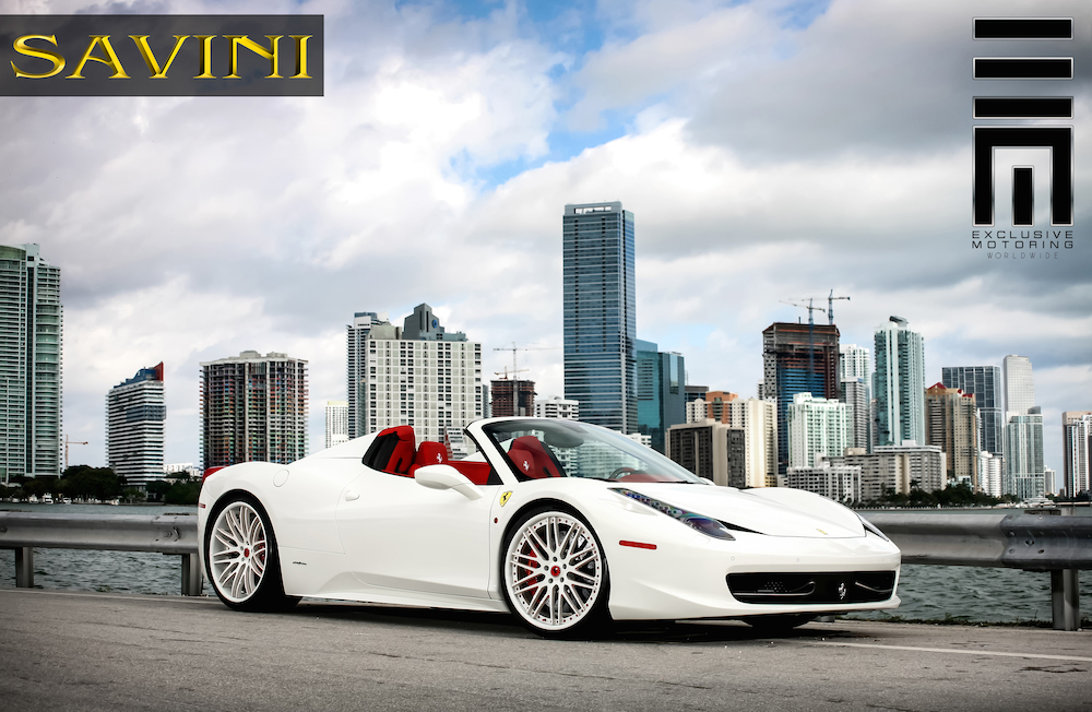 photo 9 Ferrari 458 Spider custom wheels Savini Forged SV25-C 21x9.0, ET , tire size 255/30 R21. 22x12.0 ET 335/25 R22