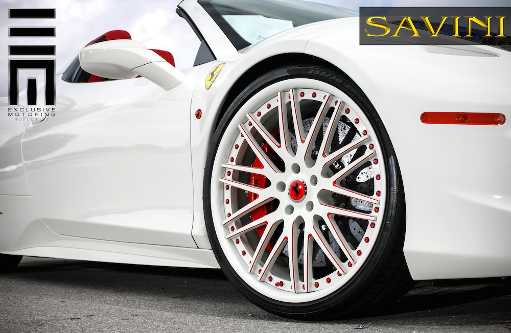 photo 3 Ferrari 458 Spider custom wheels Savini Forged SV25-C 21x9.0, ET , tire size 255/30 R21. 22x12.0 ET 335/25 R22