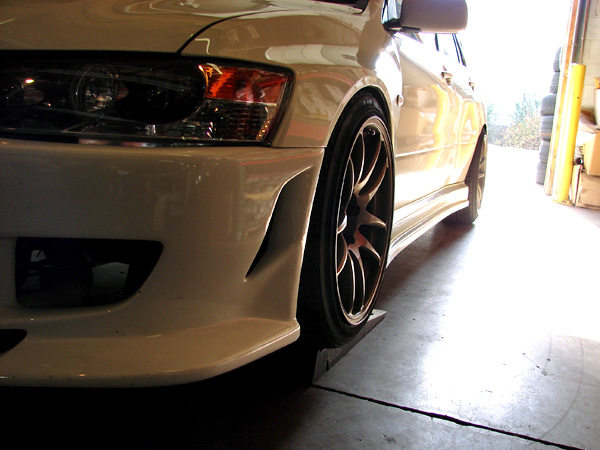 photo 2 Mitsubishi Lancer Evolution custom wheels Work Wheels CR-Kai 18x9.5, ET +12, tire size 235/40 R18. x ET 