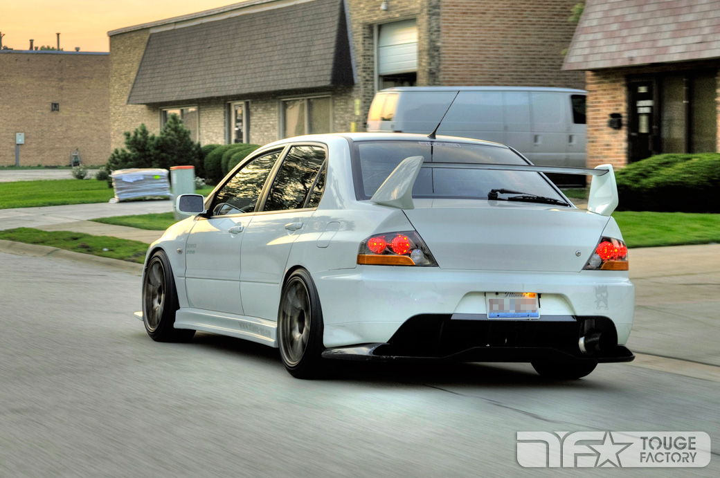 photo 3 Mitsubishi Lancer Evolution custom wheels Work Wheels CR-Kai 18x9.5, ET +12, tire size 235/40 R18. x ET 