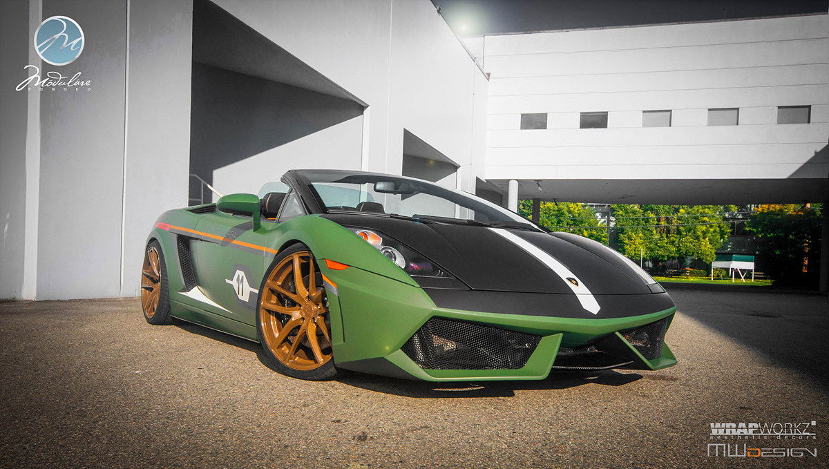 photo 2 Lamborghini Gallardo custom wheels Modulare B30 20x8.5, ET , tire size X R20. 20x11.0 ET