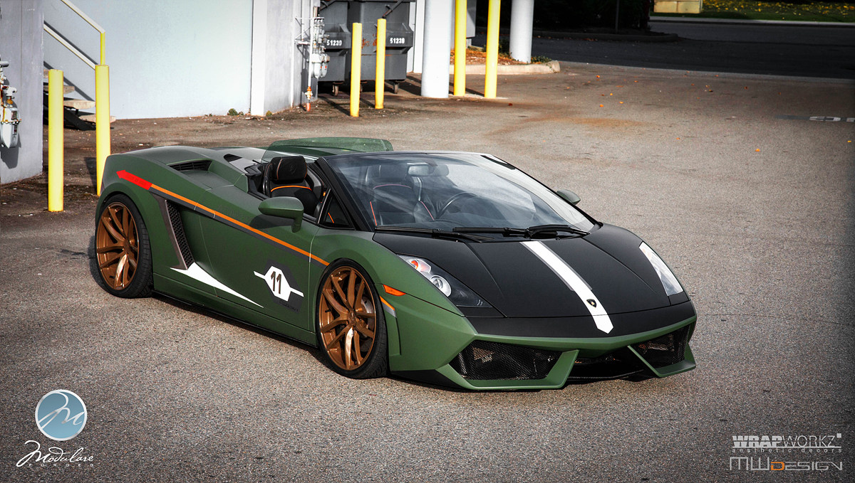 photo 6 Lamborghini Gallardo custom wheels Modulare B30 20x8.5, ET , tire size X R20. 20x11.0 ET