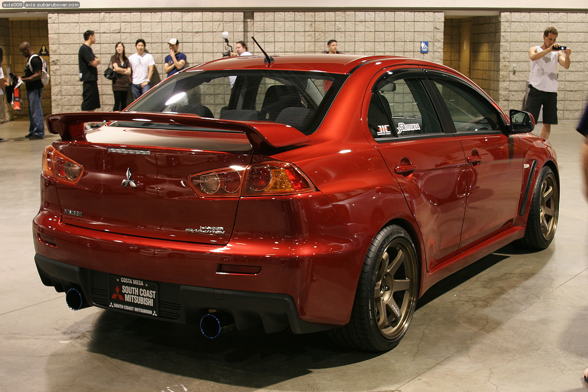 photo 3 Mitsubishi Lancer Evolution custom wheels Rays Engineering Volk Racing TE37 18x10.5, ET +22, tire size 265/35 R18. x ET