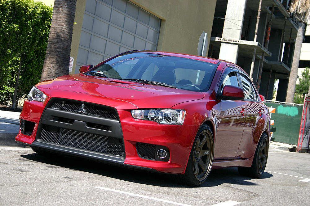 photo 6 Mitsubishi Lancer Evolution custom wheels Rays Engineering Volk Racing TE37 18x10.5, ET +22, tire size 265/35 R18. x ET
