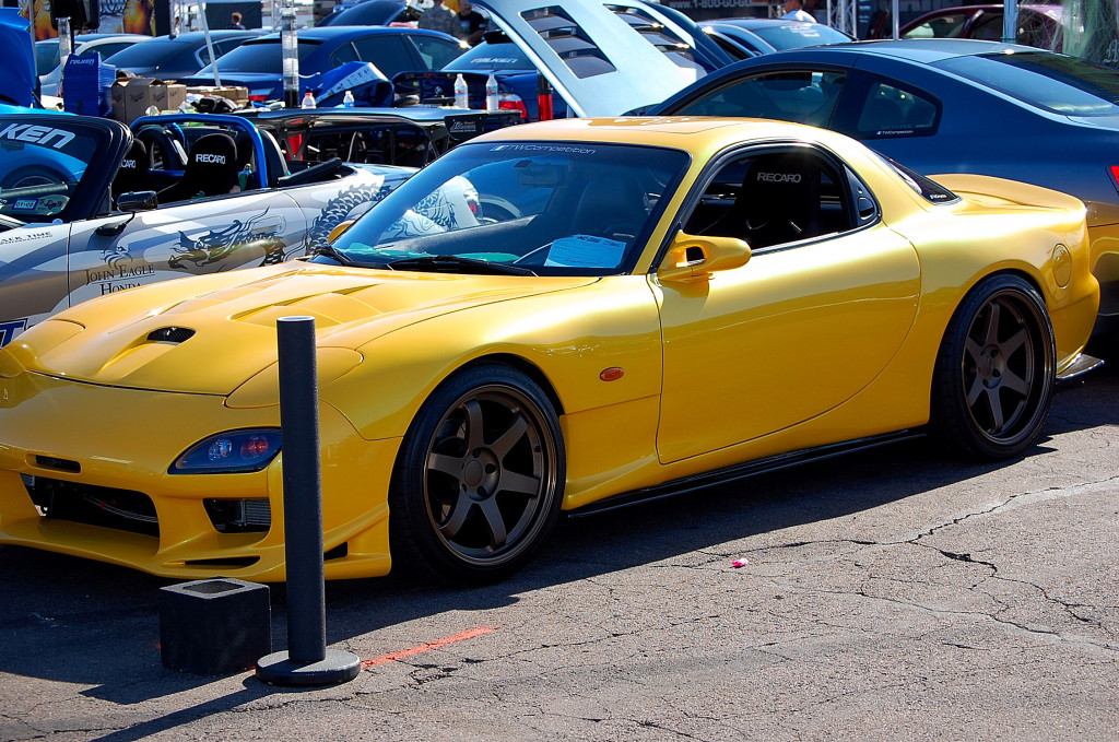 photo 2 Mazda RX-7 custom wheels Rays Engineering Volk Racing TE37 18x9.5, ET +22, tire size 255/35 R18. 19x10.5 ET+7 285/30 R19