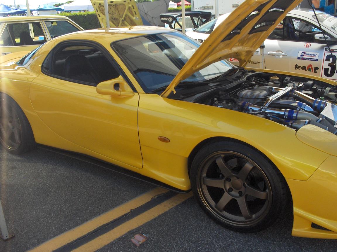 photo 7 Mazda RX-7 custom wheels Rays Engineering Volk Racing TE37 18x9.5, ET +22, tire size 255/35 R18. 19x10.5 ET+7 285/30 R19