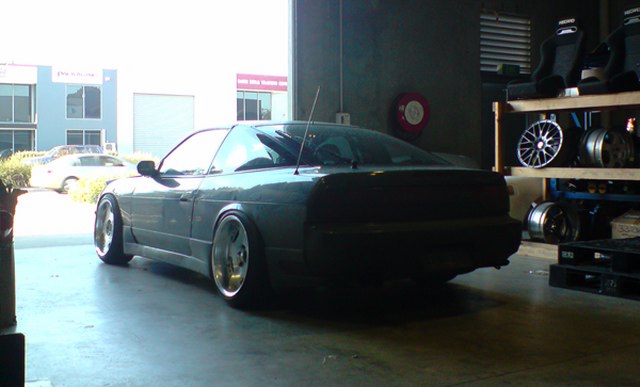 photo 2 Nissan S13 custom wheels Rays Engineering Victrix 18x9.0, ET -10, tire size 235/40 R18. 18x11.0 ET+5 265/40 R18