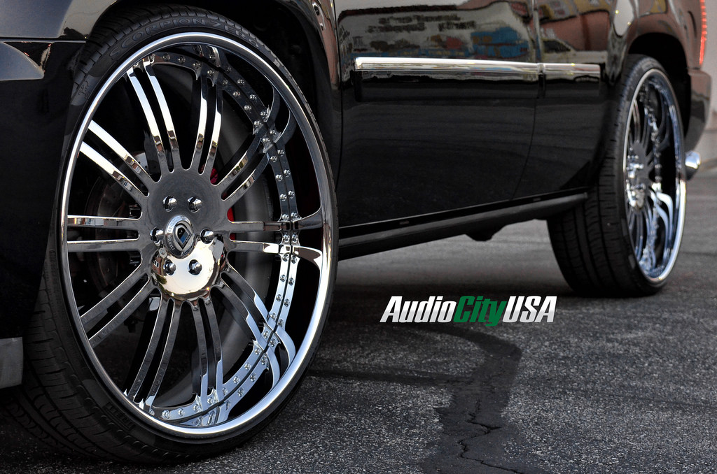 photo 1 Chevrolet Tahoe custom wheels Asanti AF 128 Chrome 28x, ET , tire size 295/25 R28. x ET 