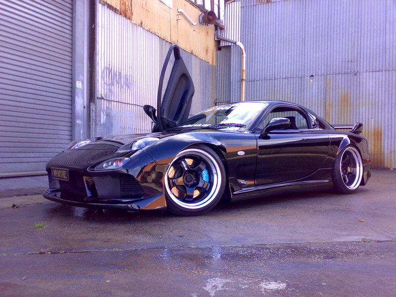 photo 1 Mazda RX-7 custom wheels Work Wheels Meister S1 18x9.0, ET -5, tire size 225/35 R18. 19x10.0 ET-5 275/30 R19