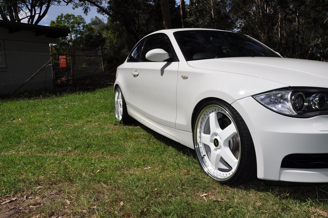 photo 5 BMW  135 custom wheels Simmons  FR1 20x8.5, ET +43, tire size 235/35 R20. 20x9.5 ET+52 255/30 R20