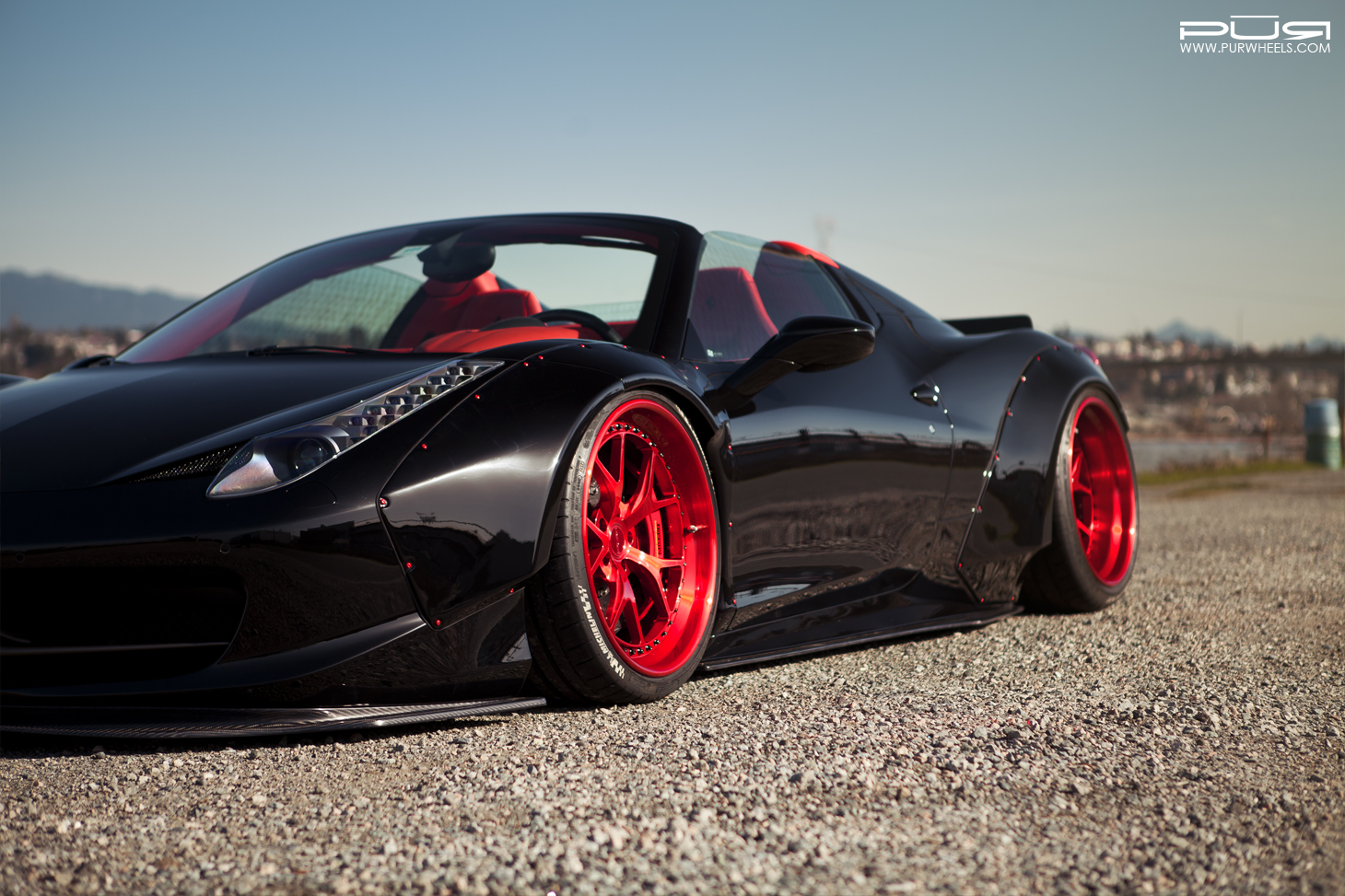 photo 14 Ferrari 458 Spider custom wheels PUR LG06 x, ET , tire size X R. x ET